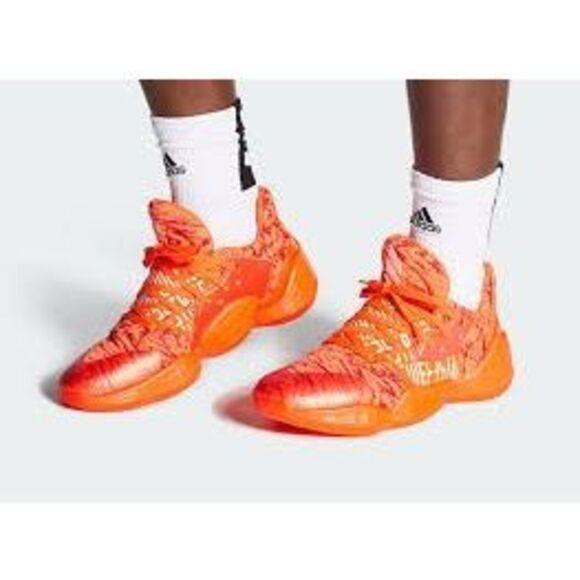 Adidas Harden Volume 4 Athletic Sneakers Solar Red Orange Bold Vibrant Mens 7.5 main image 10